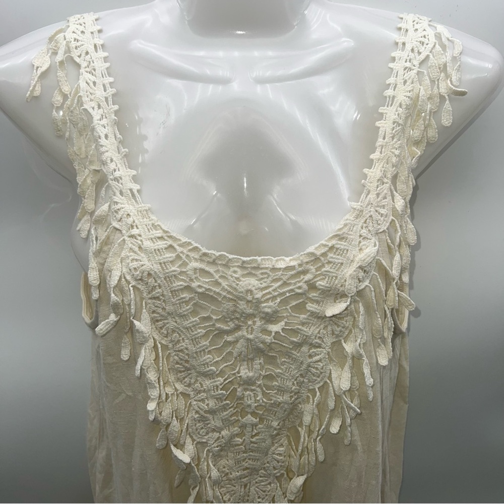 Macy's American Rag Cream Lace Detail Women's Blouse-Size Small- NWT